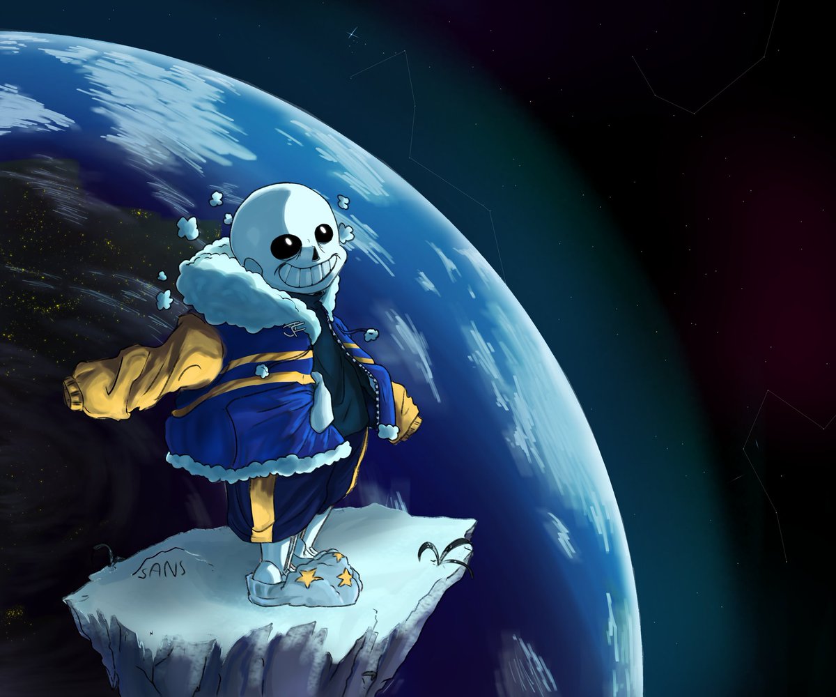 Just_Floid's tweet image. The cosmic pal.
#undertaleAU #Outertale #outersans