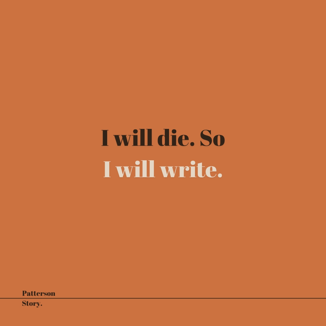 PattersonStory's tweet image. For those who think death drives them to write more and better...
instagram.com/p/CoVqg3_yaJ_/