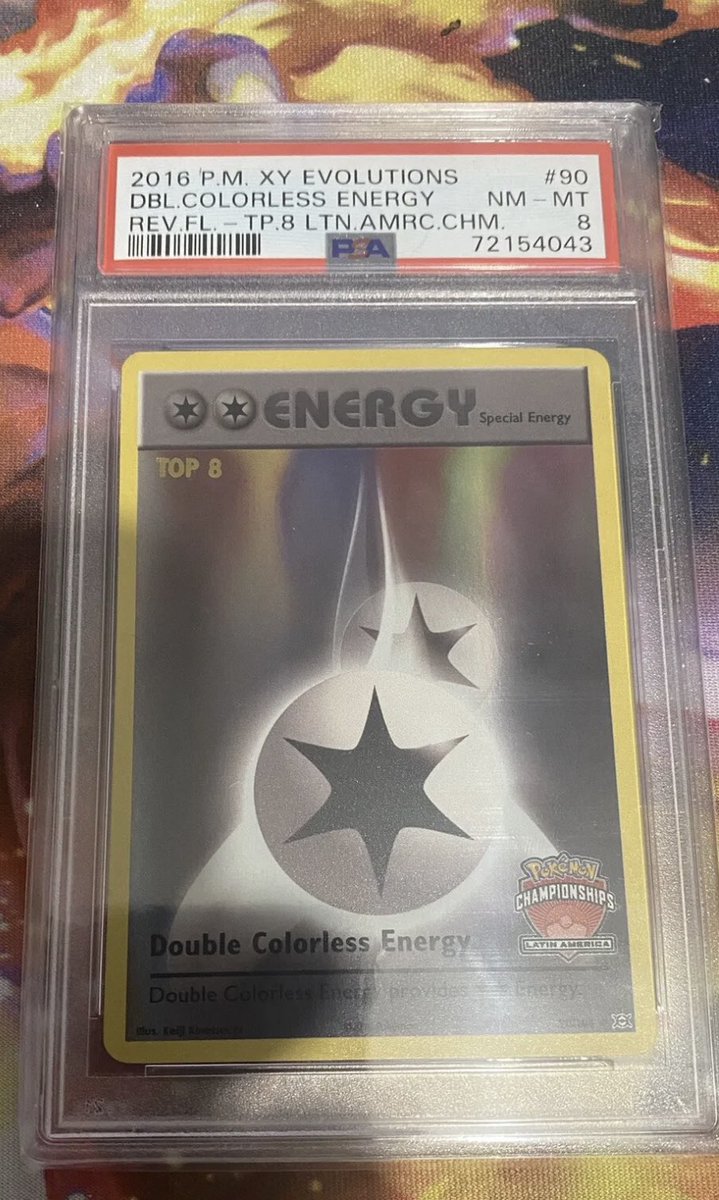 warriorsoz's tweet photo. Selling PSA 8 Pokémon Evolutions Top 8 Latin American Champion card. Only 8 printed world wide and only 2 graded PSA 8. @Pokemon @PokemonGoApp @PokemonNewsUK #Pokemon #PokemonGOCommunityDay #TradingCards @PSAcard #PSA https://t.co/NIZyUv1Er6