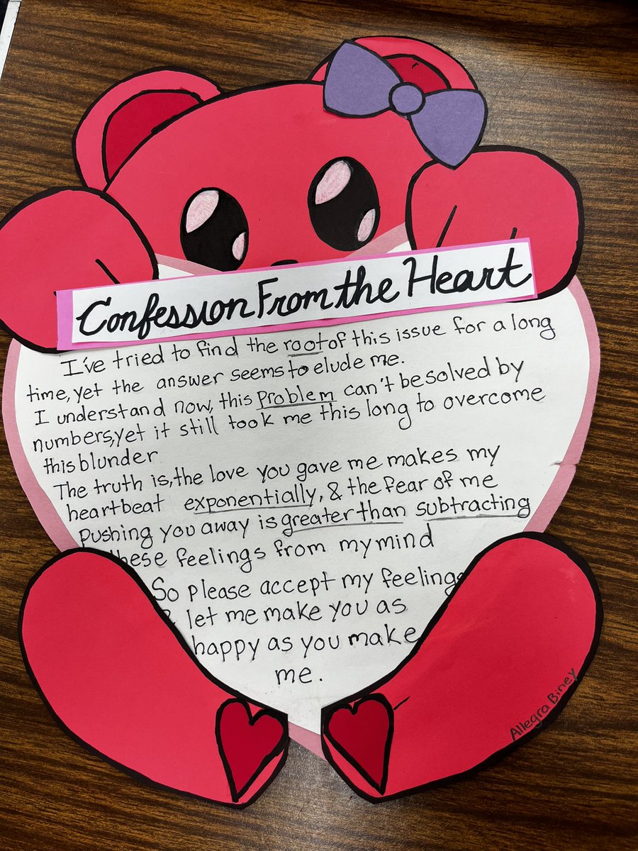 AngMartinez14's tweet photo. Math Vocabulary plus writing equals creativity by Junior level @RichTownshipHS Students #RichInStudentSuccess #Mathpoetry https://t.co/vMqkd7rKVh