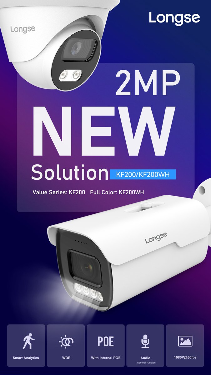 Longse_Group's tweet photo. Welcome the new member in Value series & Full Color Series!
Highlights:
2MP HD Image
Internal POE
Smart Analytics
Contact us to learn more: https://t.co/dpGVCcIgPq
#IPC #camera #fullcolor #valueseries #cctv #securitycamera #videosurveillance #safety https://t.co/iZuwNBoTyL