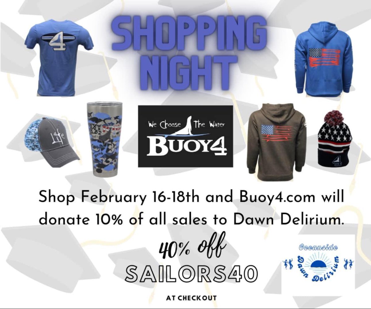 Help support the OHS after Prom Party for the Class of 2023!  40% all your entire purchase at Buoy4.com