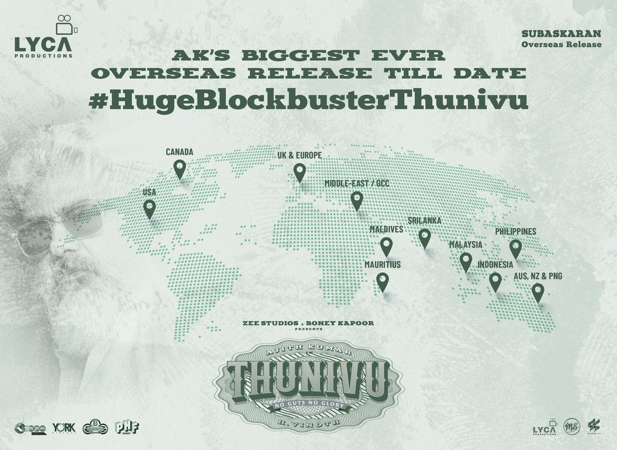 rameshlaus's tweet photo. Actor #AjithKumar - Dir #HVinoth 's #Thunivu :

Reviews - Excellent

Message - Well received 

BO - Blockbuster 

OTT - No.1 in India.. No.3 in the World

Pan-India : Hindi dub is No.1 on OTT

Global - From French TV to US Critics to Ppl in Africa, Gulf and South Asia are raving https://t.co/MV4LANoSv2