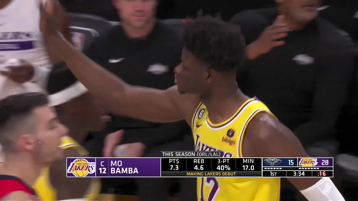 Lakers's tweet photo. Welcome to the Lake Show, @TheRealMoBamba 

(📸: @SpectrumSN) https://t.co/GgsDrTeVWQ