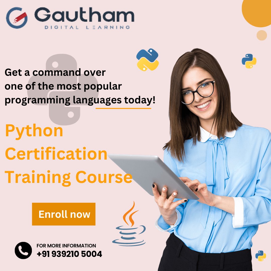 GauthamDigital1's tweet image. Start your journey today!
#python #pythontraining #pythononlinetraining
#pythontraininginstitute
#pythonetraininginhyderabad