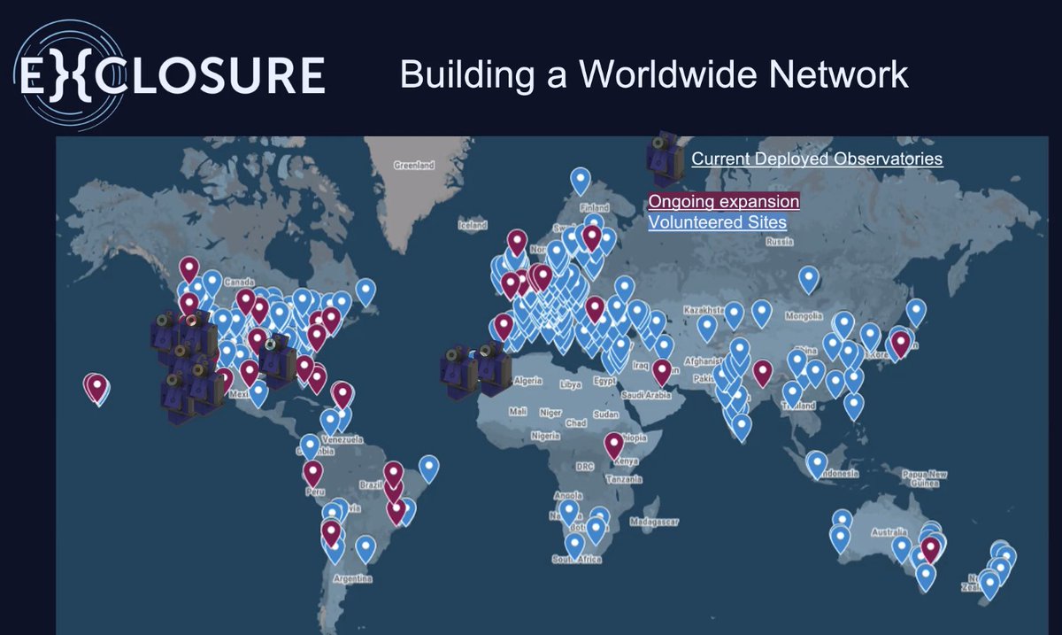 cosmos4u's tweet photo. Just learned about #Exclosure, a "next generation of space situational awareness" - https://t.co/FY82mz7PYt - in a #SETI Institute webinar: they are "working with satellite operators, academics, hobbyists, and governments". https://t.co/RMjT1URAdf