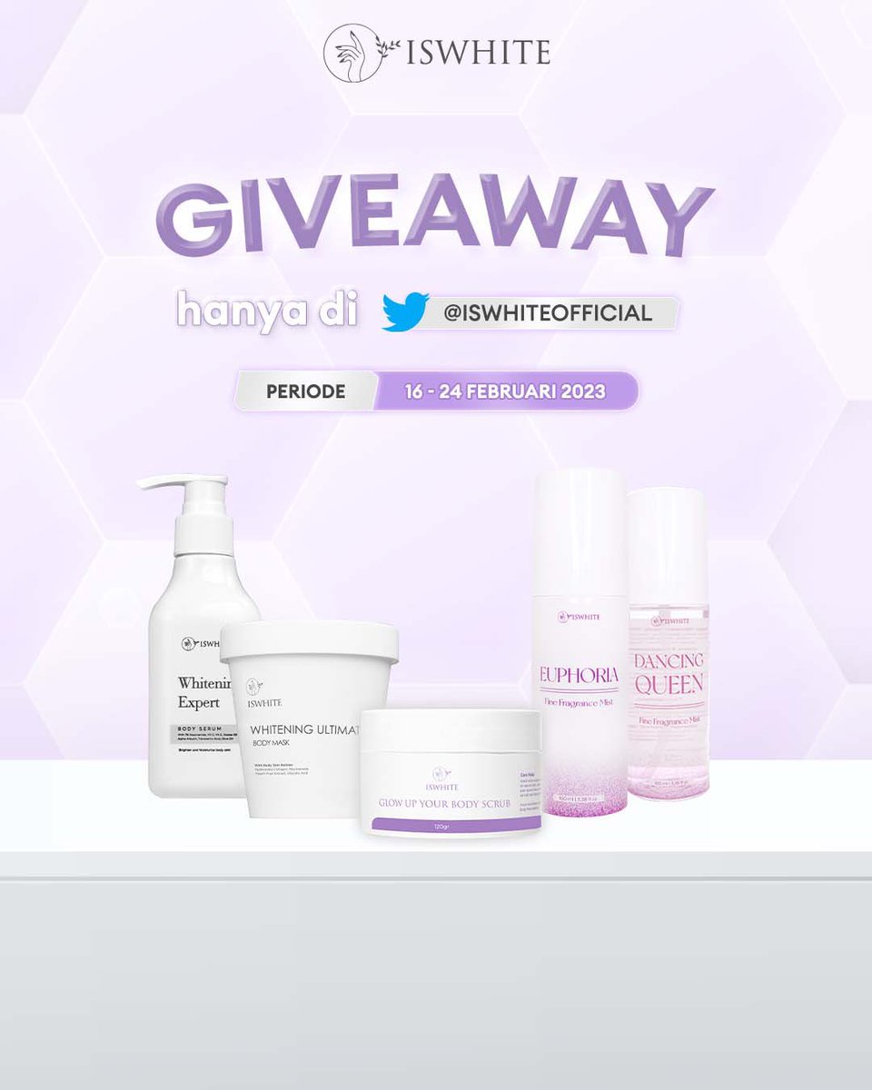 IswhiteOfficial's tweet photo. MAU BAGI-BAGI 3 PRODUK ISWHITE BUAT 3 SWHITEHEART YANG BERUNTUNG NIH!

Syaratnya mudah :

- Follow Akun Twitter @IswhiteOfficial
- Like &amp; Retweet Postingan Ini
- Komen Dengan Masalah Kulit Yang Lagi Kalian Hadapi (ex : lagi belang banget nih)
- Periode Give Away 16-24 February https://t.co/lCeCBJAgmn