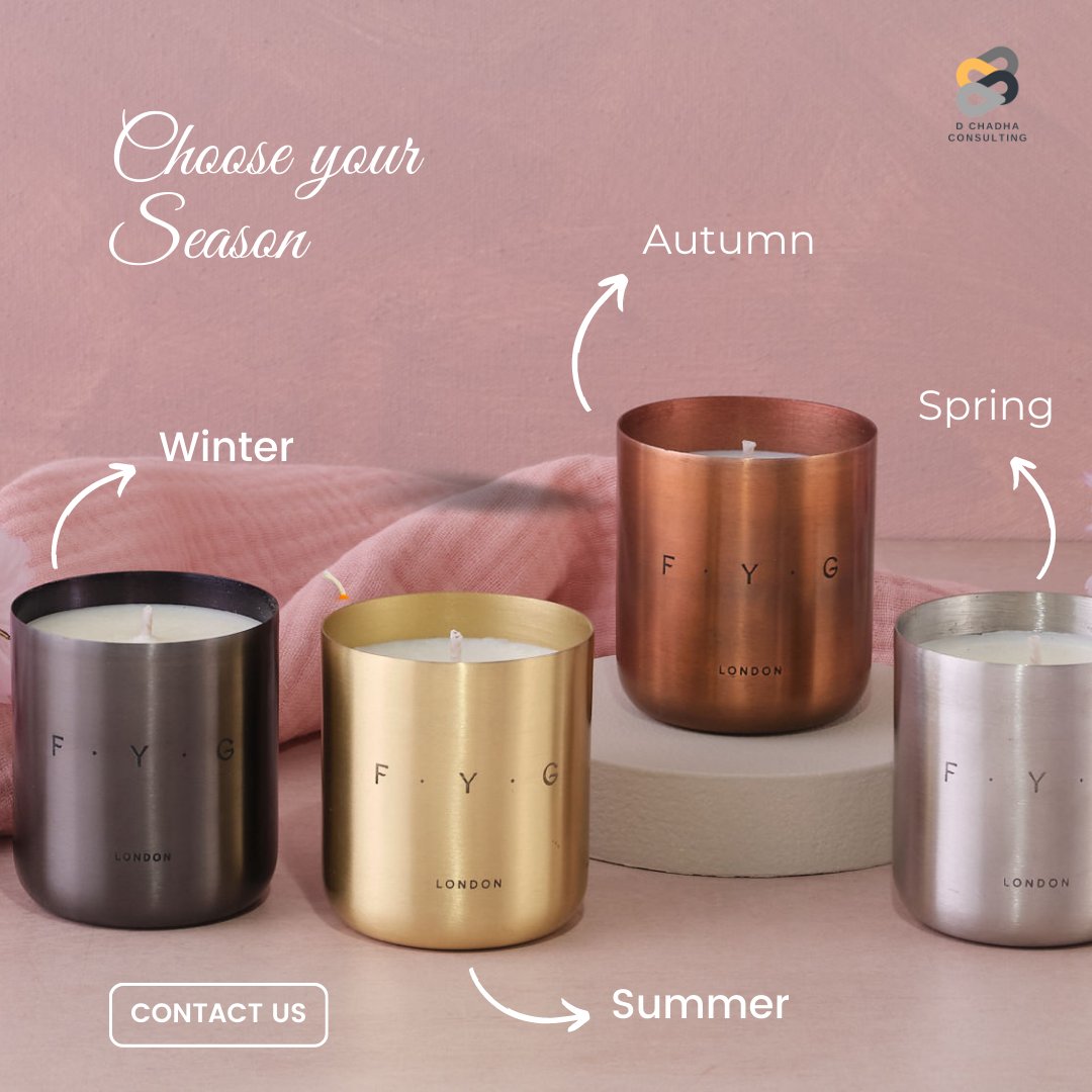 DChadhaLtd's tweet image. Take a journey with us through the four seasons as you experience the new and exciting scents of our FYG Collection! 🍂 

Click the link to learn more! 
links.dchadha.com/C97-

#dchadhaconsulting #fyghomes #findyourscent #candles #hotecandles #hospitalityindustry