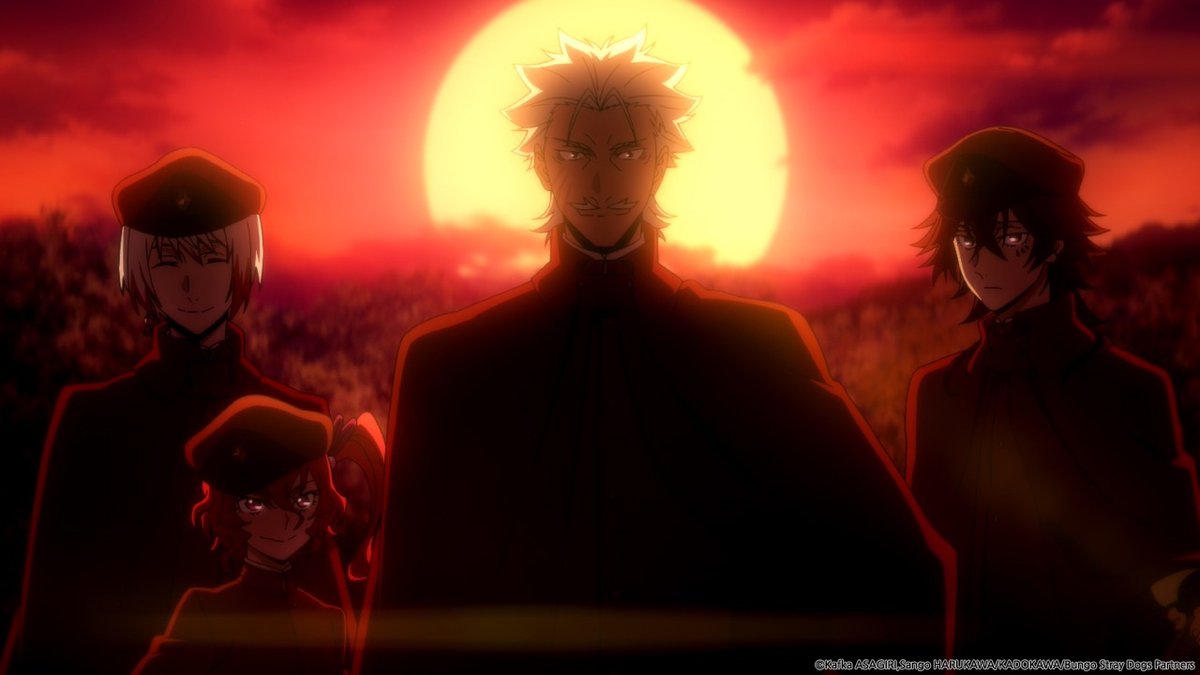 [애니플러스 2/16 23:00 방송 『문호 스트레이독스 4기』 제44화 "DOGS HUNT DOGS"] -니콜라이의 책략으로 쿠니키다 일행이 그 테러리스트인 것으로 판이...