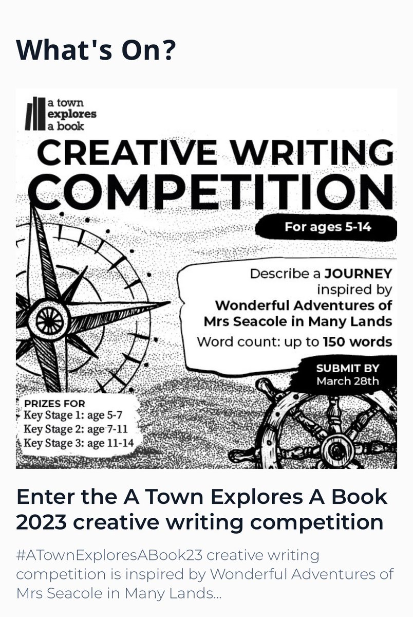 Mary #Seacole explored. A creative writing competition by @TownExploreBook atownexploresabook.com/2023-competiti…