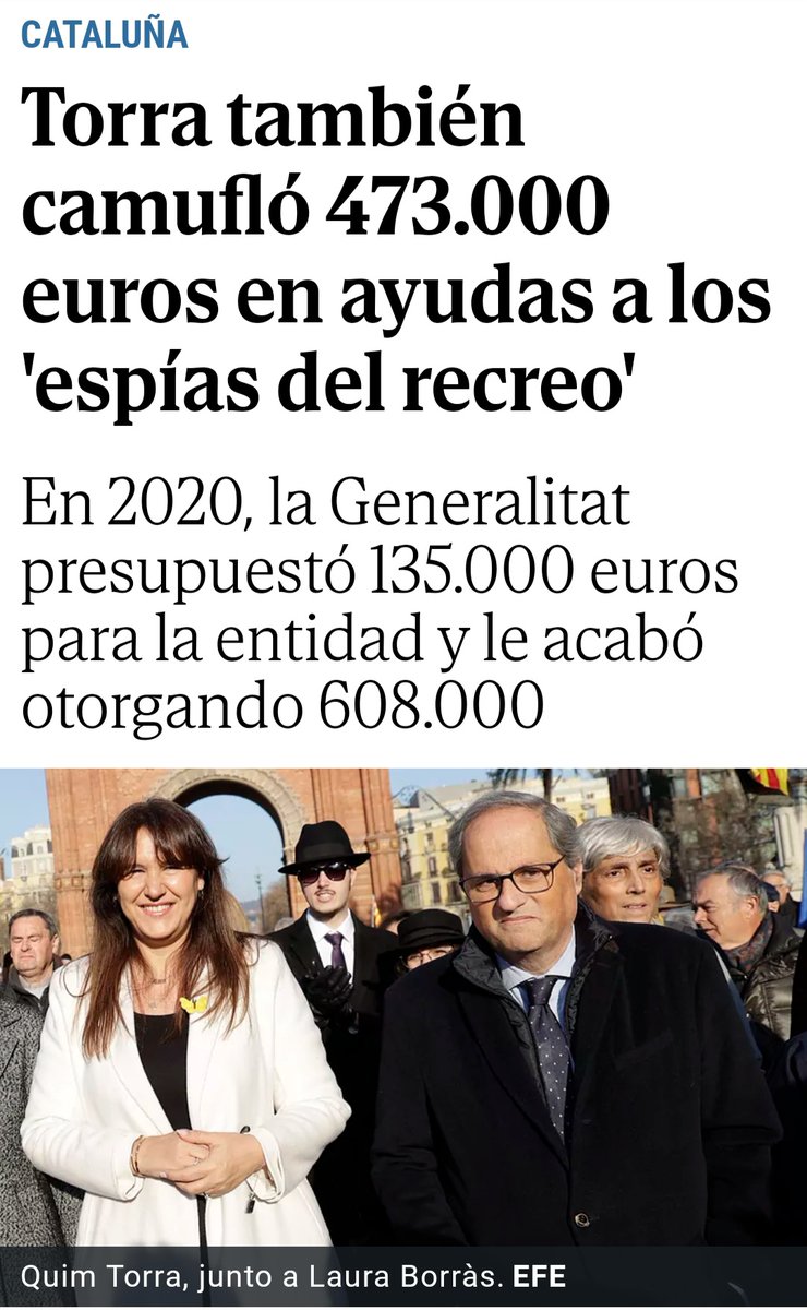 #LaSilenciosaCat

Cómo les gusta prevaricar con nuestro dinero a estos pajarracos rompepatrias y vendehumos !! 👇