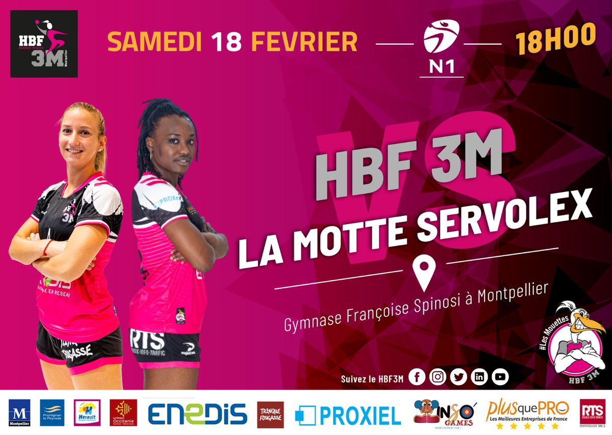 mhb_feminin's tweet photo. Samedi, les Mouettes reçoivent la Motte Servolex, actuellement 3ème du championnat !💪🏽

Tu seras là pour ce choc ?
🎟️Si tu n'as pas encore tes places : https://t.co/E1dYbLqyN0

Elles auront besoin de soutien !🔥

#Montpellier #Occitanie #handball2023 #sport https://t.co/ym3xTiwtMT