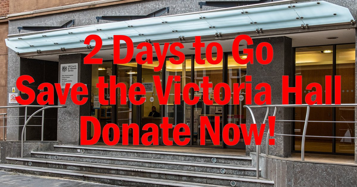 Two days to go to the hearing that could save #ealing’s Victoria Hall from becoming part of a luxury hotel. Donate: crowdjustice.com/case/save-the-… Since 1888 at of community life, easy to get to from #Acton #Greenford #Hanwell #Northolt #Perivale and #Southall #charities #charitylaw