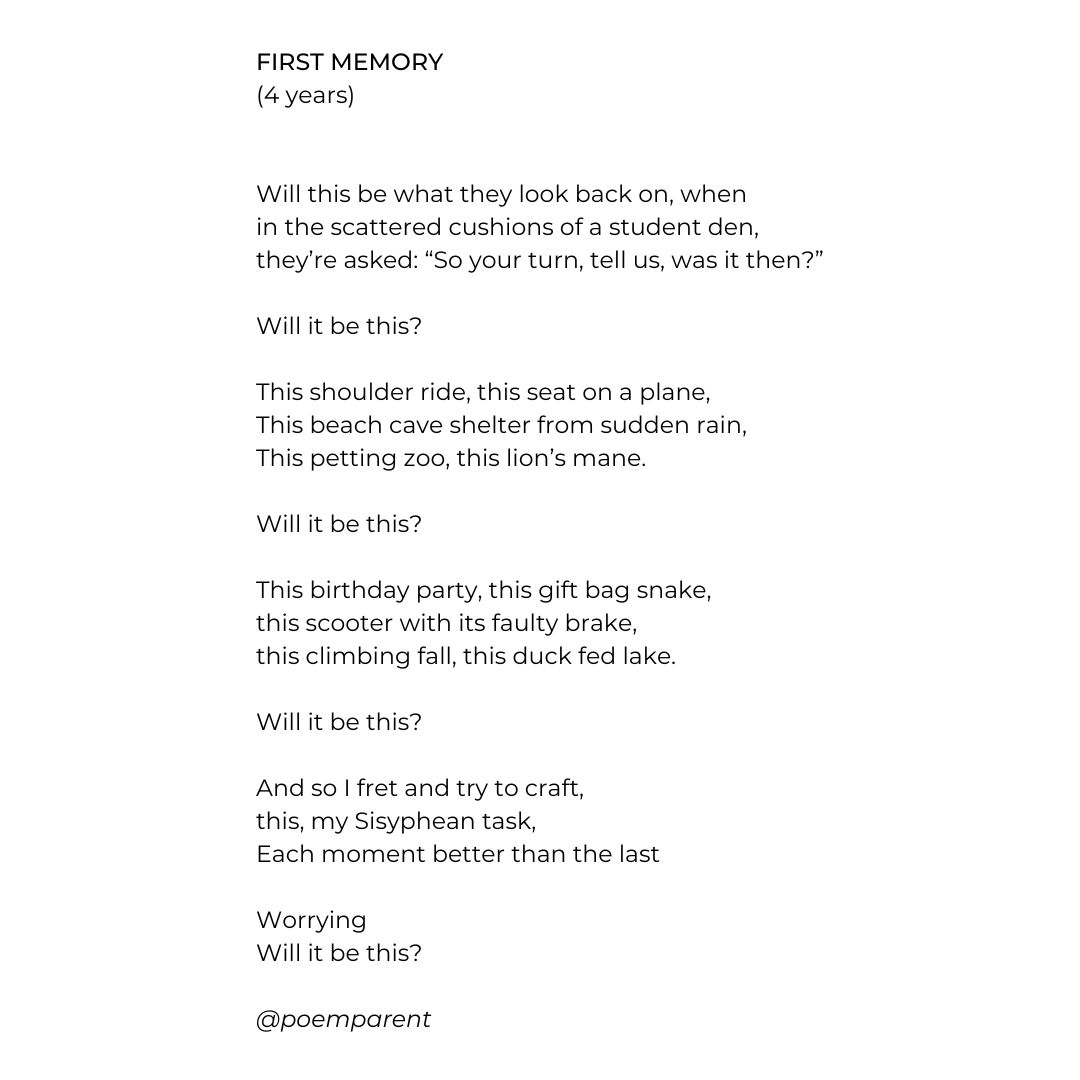 poemparent's tweet image. #ThrowbackThursday. 

I have a terrible memory - compared to my brother for example, so my childhood recall is very sparse, fragmentary, and I think starts later than most...all of which led to this genuine anxiety. 

#memory #memorykeeping #memoriesforlife #childhood #dailypoem