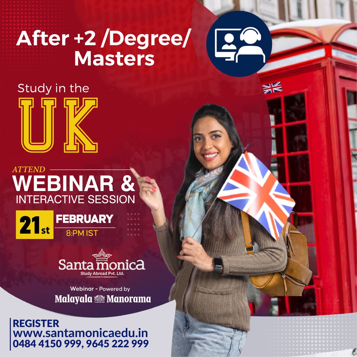 After +2/Degree/Masters, Study in UK. Know everything about studying in this prime study abroad destination.  Register for the free webinar now- santamonicaedu.in/events/study-i…

#santamonicastudyabroad #studyabroad #studyinuk2023 #studyinuk