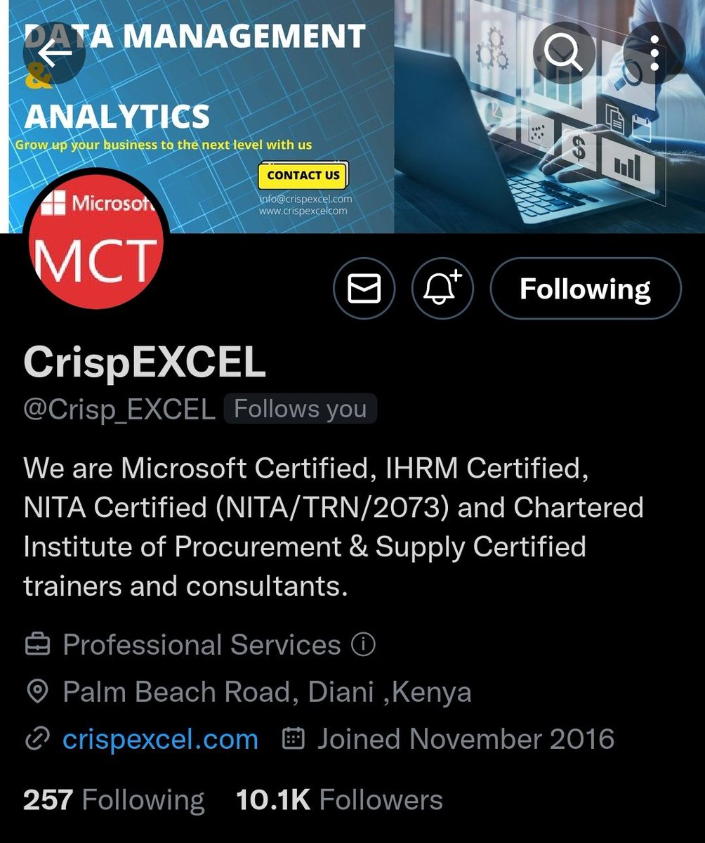 Sachintukumar's tweet image. Thankyou so much @Crisp_EXCEL ✨

#Excel #Exceltips #Excelformulas