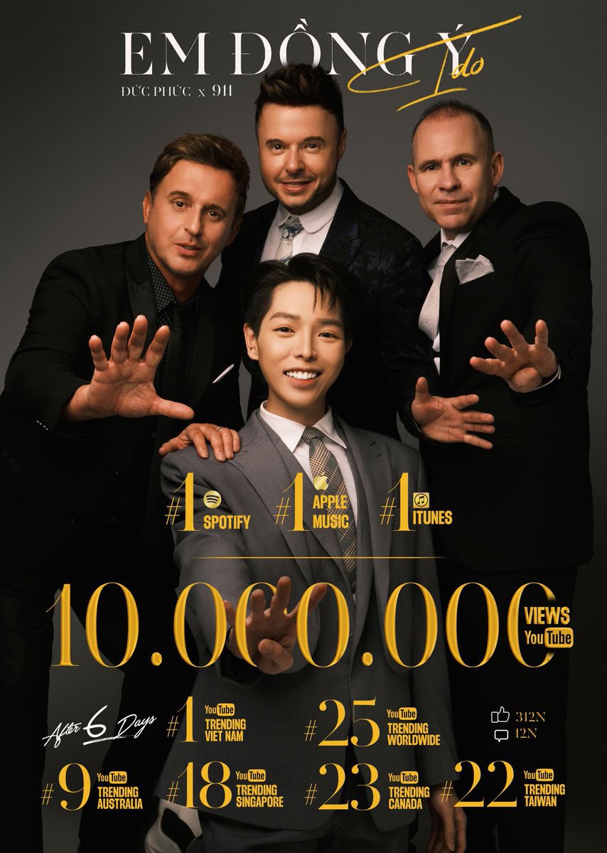 Just landed back in the U.K. it’s amazing to see it’s going up the charts in other countries. Plus we didn’t expect 10 million views after 6 days