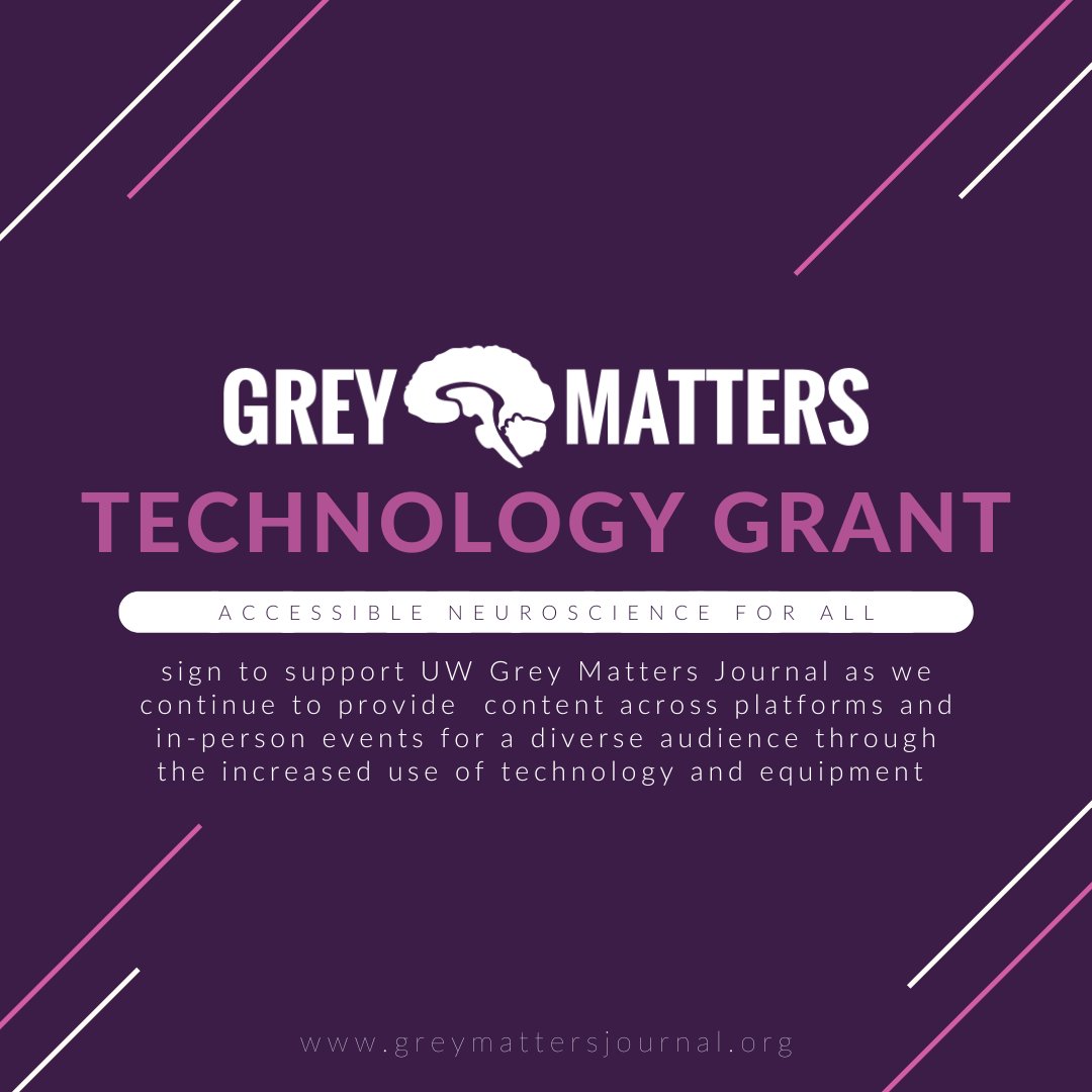 Support UW Grey Matters by voting on our technology grant to improve funding for our organization. Through increased equipment, Grey Matters will continue to serve the local community by expanding our outreach in-person & virtually. Read more & vote: tinyurl.com/GMtechgrant
