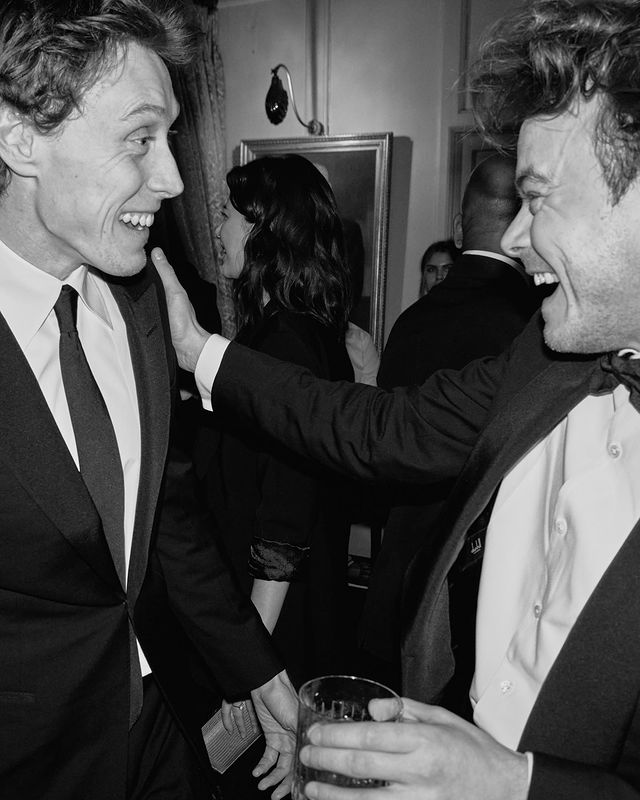 Charlie Heaton and George Mackay at dunhill &amp; BSBP pre-BAFTA filmmakers dinner &amp; party in London.