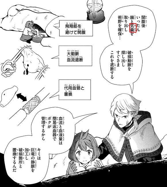 @ghiaccio_mese 空想科学読本、子供の頃ものすごく読んでました!
楽しいですよね!🤣

セリフでちょこっと出てくるだけなのですけど、お察しの通り、恐竜や鳥のように、気嚢を持っているということになりました! 