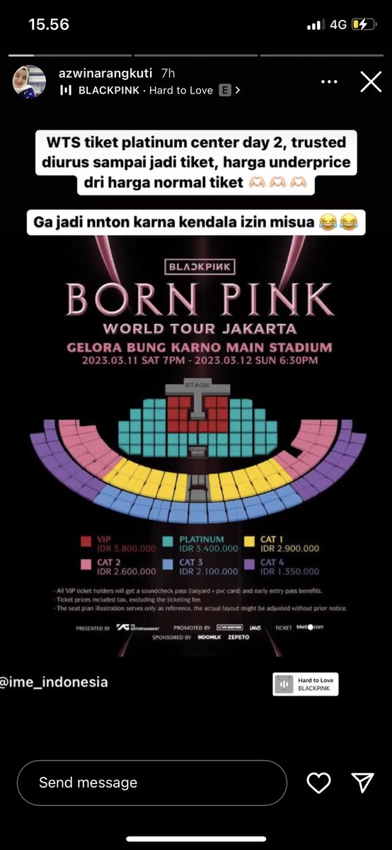 anhapra's tweet photo. ‼️WANT TO SELL‼️

BORN PINK IN JAKARTA
2 Tiket Platinum Center

Jual dibawah harga normal, hit DM 😊

#wts #BORNPINKJAKARTA #BORNPINKInJKT #BLACKPINK #WTS https://t.co/6zcg9DZJxs