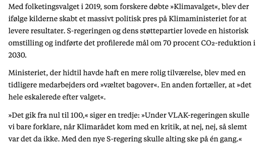 Tidligere medarbejder i Klimaministeriet om forskellen i arbejdspresset under VLAK og S-regeringen #dkpol information.dk/indland/2023/0…