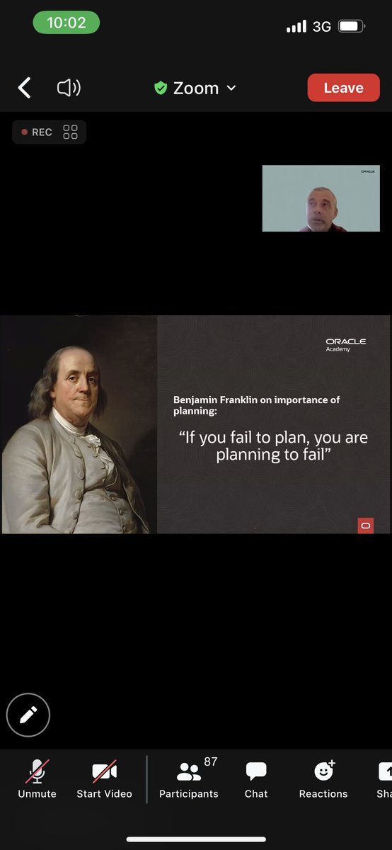 MaiduguAB's tweet image. “If you fail to plan, you are planning to fail” - Benjamin Franklin 
Presentation by Darko Jurekovic
#OracleAcademy
#OraclePrimavera
#OAP6Bootcamp 
@nacosnational
@OracleAcademy