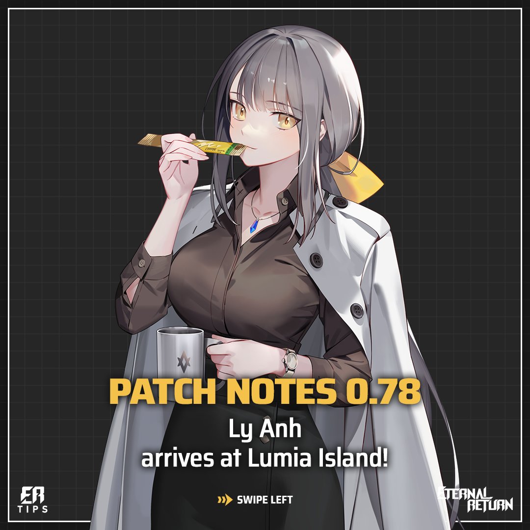 er_games12's tweet photo. PATCH NOTES 0.78📰
#eternalreturn #이터널리턴 #永恆輪迴 #nimbleneuron #battleroyale #steam #freetoplay #anime #otaku #horror #solo #duo #squad #season8 #multiplayer #moba #kakaogames #fanart #digitalart #patch https://t.co/iZFQC6HhbA