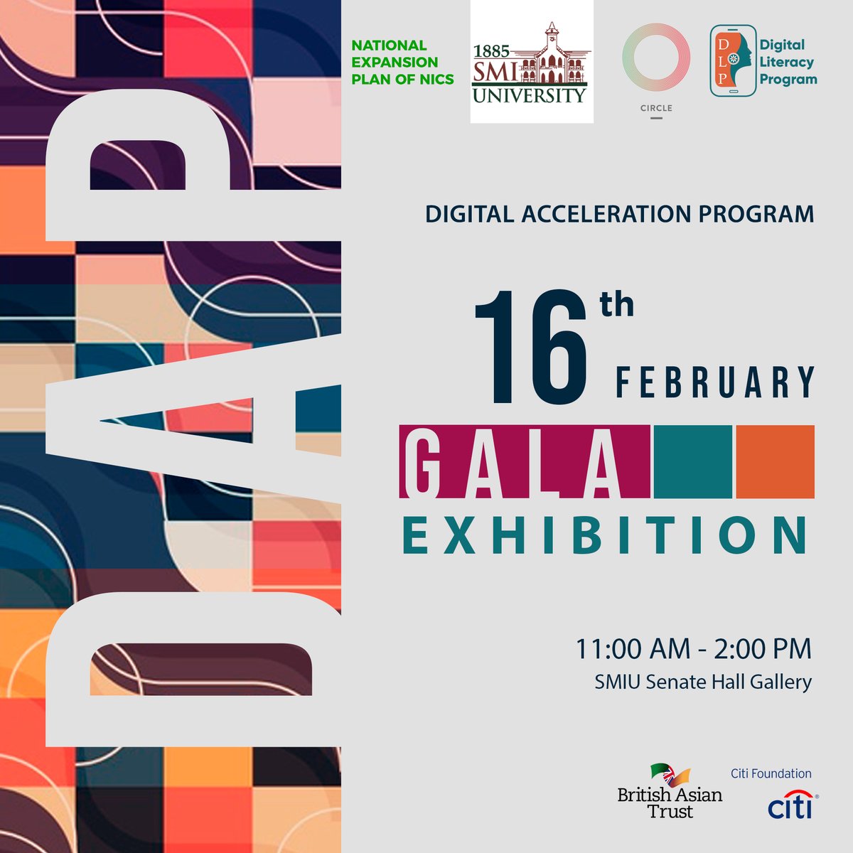 #NEP #karachi incubation center in collaboration with CIRCLE Women is organizing Gala Exhibition at @smiukarachi (Senate Hall)
Date: Thursday 16 February, 2023
Timings: 11:00 AM - 02:00 PM
#entrepreneurship #exhibition #startup #digitalacceleration #showcasing #collaboration