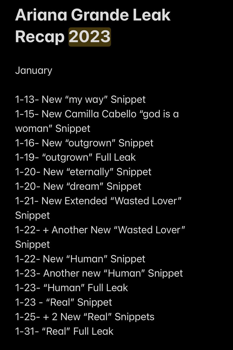 Vault Of Ari on Twitter: "A recap of all the leaks from this year so far 🤗"