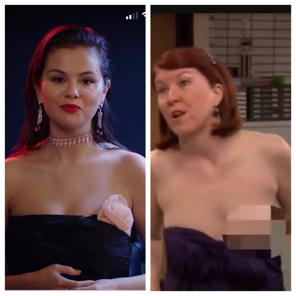 Kate Flannery on X: Gomez! Imitation is the highest form of flattery.  @selenagomez @vanityfair casualfriday theoffice bitchstolemylook  t.coPxFsyAVtcb  X