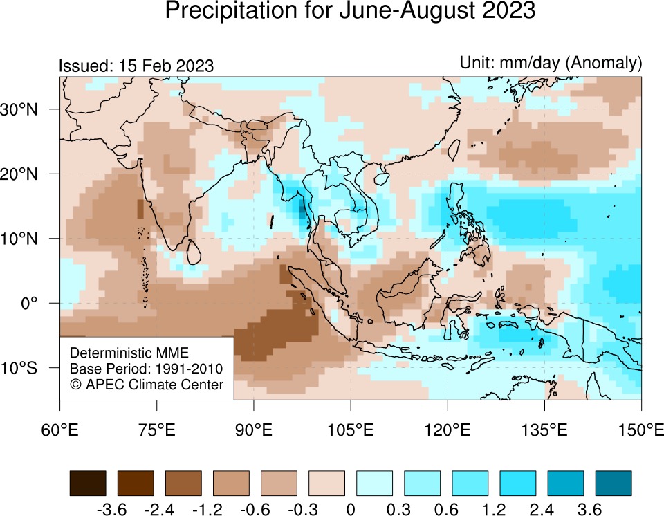 MasRainman's tweet photo. Latest MME forecast indicates below PAr #SWM2023 due to Evolving #ELnino #PIOD. Any how a long range we need to observe the IOD Trasition and its behaviour in the coming months.Hope for the Good. https://t.co/0ZpPPFt7oa