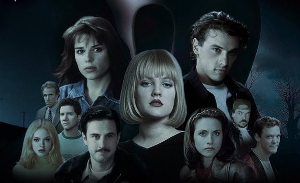 #Scream 1996 @thenevecampbell @skeetulrich1998 @DrewBarrymore @rosemcgowan @DavidArquette @CourteneyCox @MatthewLillard @JamieKennedy @WEarlBrown @hwinkler4real @wescraven #ForWes