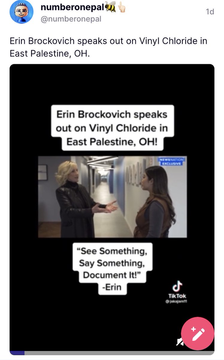 Erin Brockovich speaks out onVinyl Chloride in East Palestine, OH!
