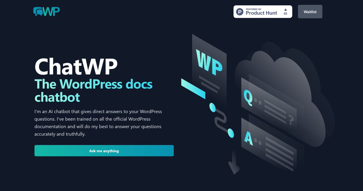 pixyloweb's tweet photo. Maybe you won't need a dev to do that wordpress code that you need

You could use this

wpdocs[.]chat

#WordPress  #wordpresswebsite #AI https://t.co/BJ48Bh3EXt