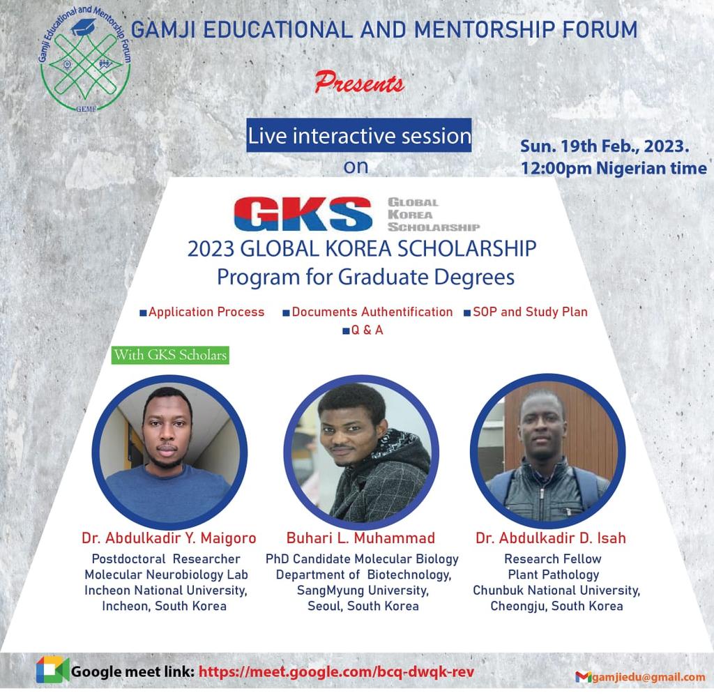 gamjiedu's tweet photo. Global Korean Government Scholarship.
#Korea #Scholarships #NIIED #application https://t.co/NwDlwBphQv