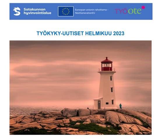 Olemme perustaneet viestinnän ja tiedottamisen työvälineeksi Työkyky-uutiset –uutiskirjeen.
Työkyky-uutisissa kerromme jatkossa Työkykyohjelman (RRP) ja TYÖOTE-hankkeiden kuulumisia.  
Pääset lukemaan helmikuun Työkyky-uutiset alla olevasta linkistä:
satasairaala.fi/sites/default/…