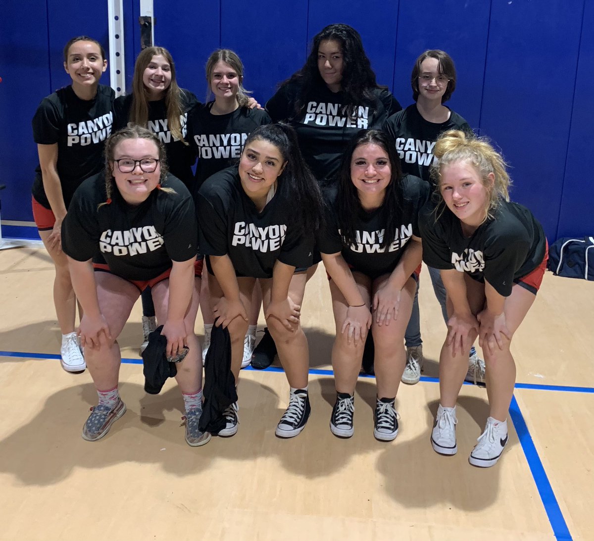 CoachK_Steele's tweet photo. Final qualifying meet results: Bella Roman 4th, Ashtyn Saenz 5th, Mia White 3rd, Haley Mabe 4th, Sala Nuu 2nd, Alessandra Massa 1st, Elizabeth Yaws 1st. Next stop, regionals‼️#CanyonPower https://t.co/OuQGPlQ9cK