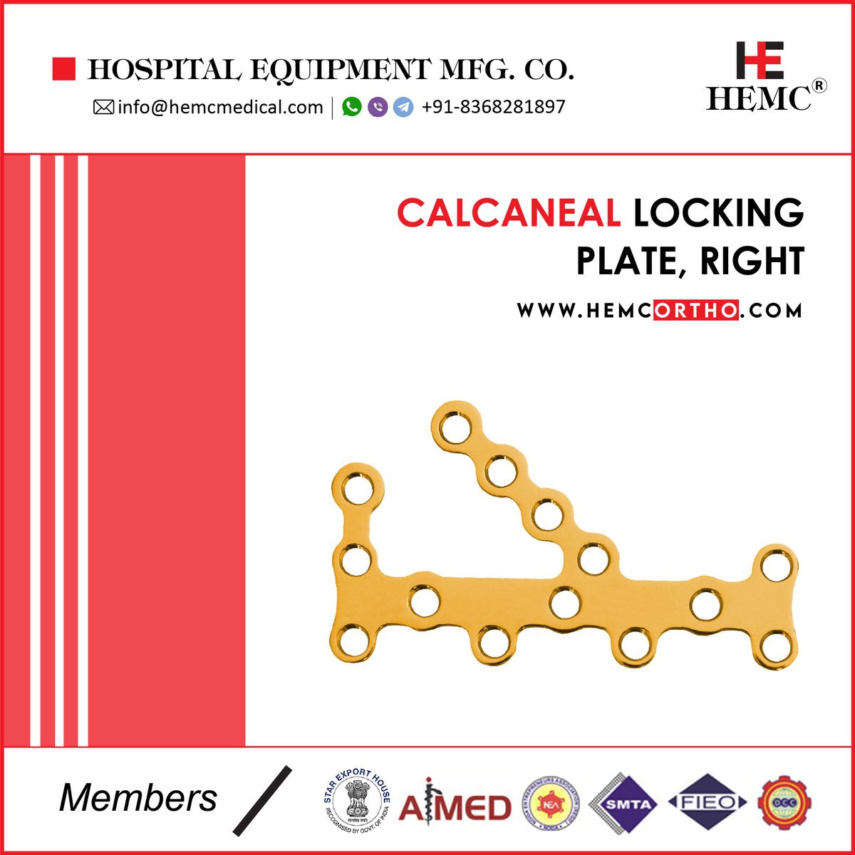 HemcOrtho's tweet image. #calcanealplate #calcaneallockingplate #lockingplates #orthopedicplates #ortho #orthopedics #orthodontics #orthodontist #orthopedicsurgery #orthopedicsurgery t #orthopedicimplants #implants #medicalimplants #orthopedicequipment #orthopedicinstruments #orthopedicdevices #hemcortho