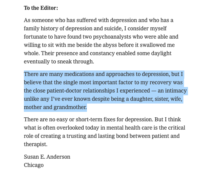 Dr beech on twitter rt jonathanshedler letter to the editor in