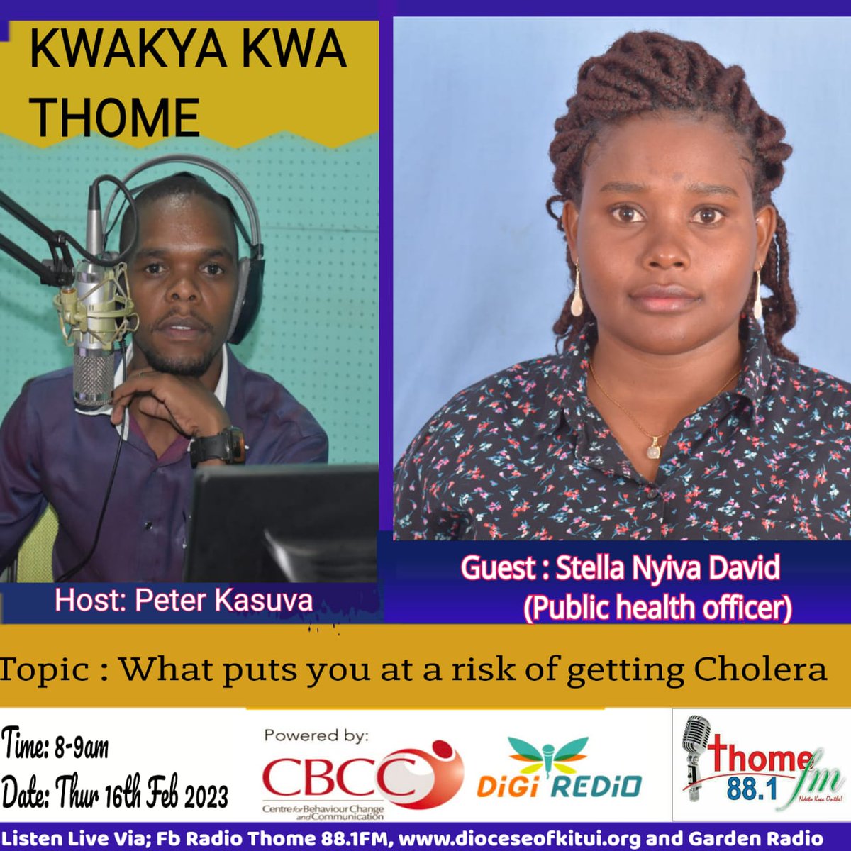 <a href="/DigiRedio/">DigiRedio Social & Behaviour Change Platform</a> <a href="/CBCC_Africa/">Centre for Behaviour Change and Communication</a> <a href="/UNICEFKenya/">UNICEF Kenya</a> <a href="/KenyaRedCross/">Kenya Red Cross</a> <a href="/PKasuva/">Peter Kasuva</a> <a href="/MOH_Kenya/">Ministry of Health</a> <a href="/MOH_DHP/">Health Promotion Kenya</a>