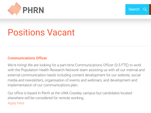 Australian National Imaging Facility (@nifaus) on Twitter photo #JobAlert: Our #NCRIS Health Group partner <a href="/PHRN_Australia/">Population Health Research Network</a> are #hiring a part-time Communications Officer, located in Perth or remote.
Working collaboratively with <a href="/TIA_Aust/">TIA</a> <a href="/BioplatformsAus/">Bioplatforms Australia</a> <a href="/phenomics/">Phenomics Australia</a> & <a href="/NIFAus/">Australian National Imaging Facility</a>
Closes this Sunday, 19 Feb:
phrn.org.au/news-events/po… #JobAlert: Our #NCRIS Health Group partner <a href="/PHRN_Australia/">Population Health Research Network</a> are #hiring a part-time Communications Officer, located in Perth or remote.
Working collaboratively with <a href="/TIA_Aust/">TIA</a> <a href="/BioplatformsAus/">Bioplatforms Australia</a> <a href="/phenomics/">Phenomics Australia</a> & <a href="/NIFAus/">Australian National Imaging Facility</a>
Closes this Sunday, 19 Feb:
phrn.org.au/news-events/po…