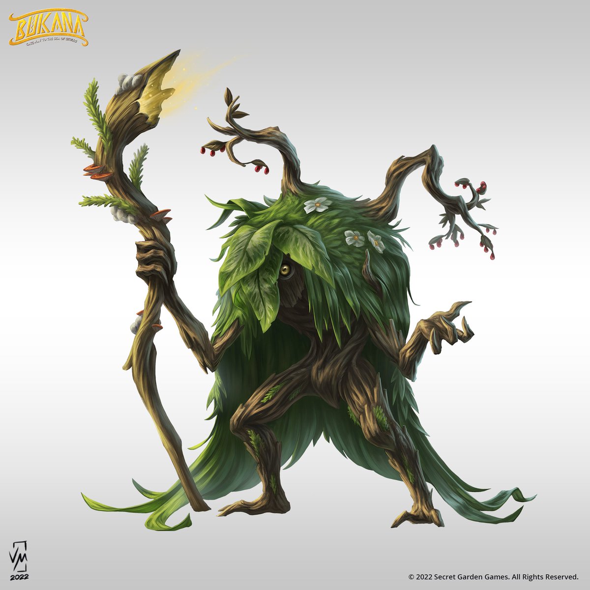 vonmilano's tweet image. Another commission done last year for Bukana: Gateway to the Sea of Skull, a D&amp;amp;D 5E supplement book based on Philippine Mythology creatures.

Here is my take on the Taong Tuod (also called Shrub-folk), humanoid plant people of Filipino-type culture.