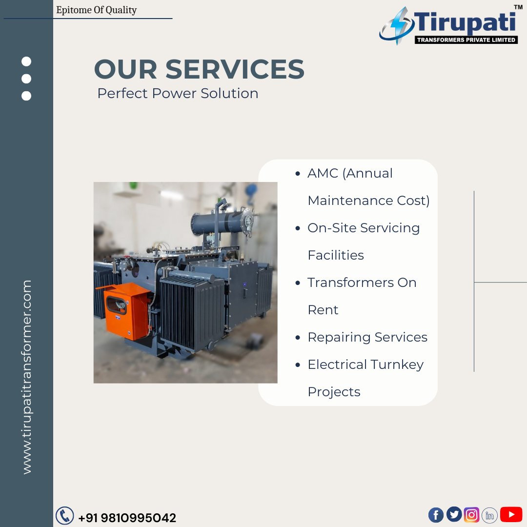 Tirupatitransf1's tweet photo. For Quality Transformer & Best Services feel free to contact Mr. Kapil Tomar @ 9810995042 We are located at Greater Noida, U.P.
click here - https://t.co/ZHUJl6E9of
#transformermanufacturerinup, #transformermanufacturerinindia, #transformermanufacturerindelhi https://t.co/TNiA0WFJF3