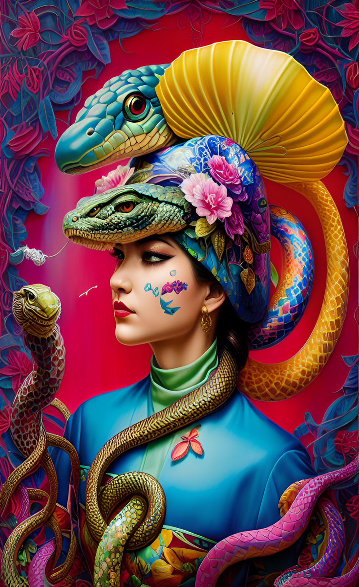 Umbrella Girls (UG) 
Opensea: opensea.io/collection/umb…
------
This original creation is a collaboration between the artist and Wombo art AI.
#OpenSeaNFT #NFT #wombodream #AIart #digitalart #nftart #NFTartist #NFTCommuntiy #art