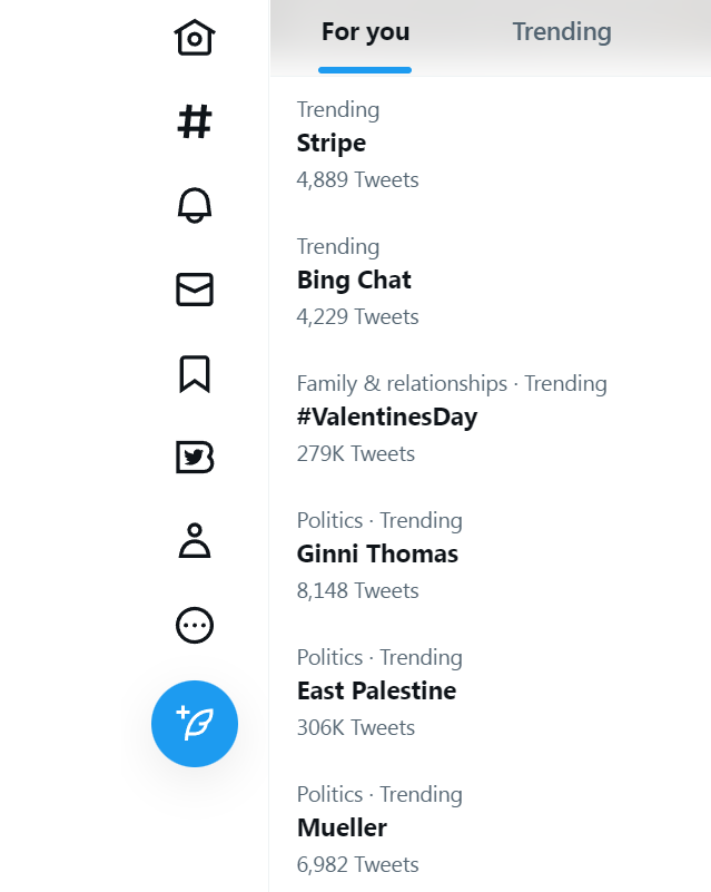 ideabric's tweet photo. Must be obvious from my activity/followed accounts that my interests are in the use of #AI, #GenerativeAI in the real world esp. #architecture, #construction, #design, #AEC. But here are @twitter's trends for me🙄 &amp; most will be ignored. How is this algorithm driving engagement?! https://t.co/HrOx3JA0Tj