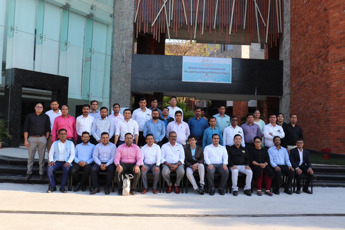 imthyd's tweet image. #IMTHyderabad successfully conducted a two-day Leadership Development Program on “Leadership and Personal Effectiveness” for the senior executives of Bharat Financial Inclusion Ltd. 
#leadershipskills #developmentprogram #growth