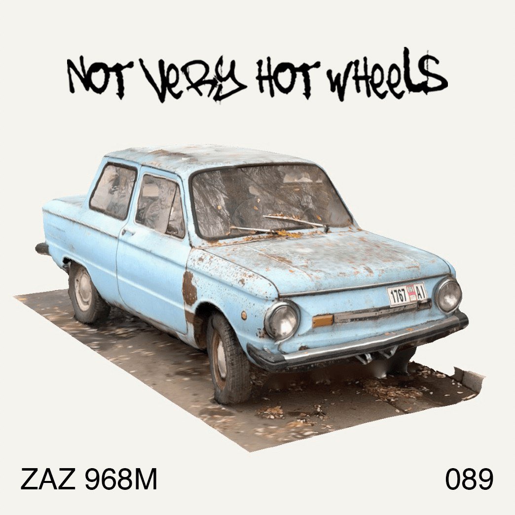 NotVeryHWheels's tweet photo. ZAZ 968M 089

This is a 3D model of real soviet abandoned car ZAZ 968M that it’s wanted to restore, but something went wrong.

1/1 Price: 0.1 ETH #NotVeryHotWheels #NFTcollectibles #NFTCommunity #NFTs

https://t.co/qKvVlWEifM https://t.co/XgAjuBYAdT