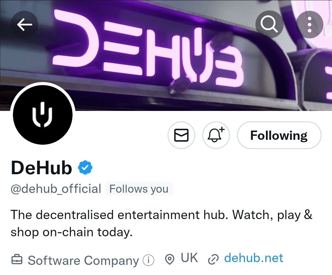 Good morning #Dehubbers. Are you getting excited guys. Please show some love to our blue tick.

<a href="/dehub_official/">DeHub</a>
@LeanchadFC
@Malik_DeHub $DHB $DEHUB #Crypto #CryptoNetflix #Streaming #Gaming #DeFi #GameFi #MMA #PPV #Entertainment $MRI #Play2Earn #NFT #NFTGame $HMI #BNB    #BSC