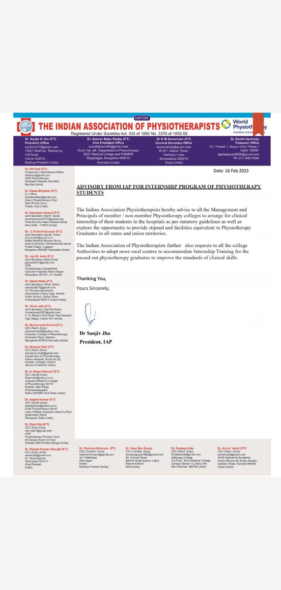 india_iap's tweet photo. We are in favour with #nopaidinternships for #physiotherapy students .its responsibility of collage to provide sufficient exposure to students who already paid 4 years tution fees.
#IAPINDIA
#PHYSIOTHERAPISTS
#INTERNSHIPFEE
#UpliftingPhysiotherapy Prime Motto https://t.co/K8rFZcIdpx